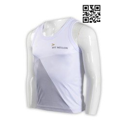 VT125製造拼色背心T恤 金融行業 投資理財行業背心T恤制服公司     白色  撞色淺灰色 VT125製造拼色背心T恤 金融行業 投資理財行業背心T恤制服公司     白色  撞色淺灰色